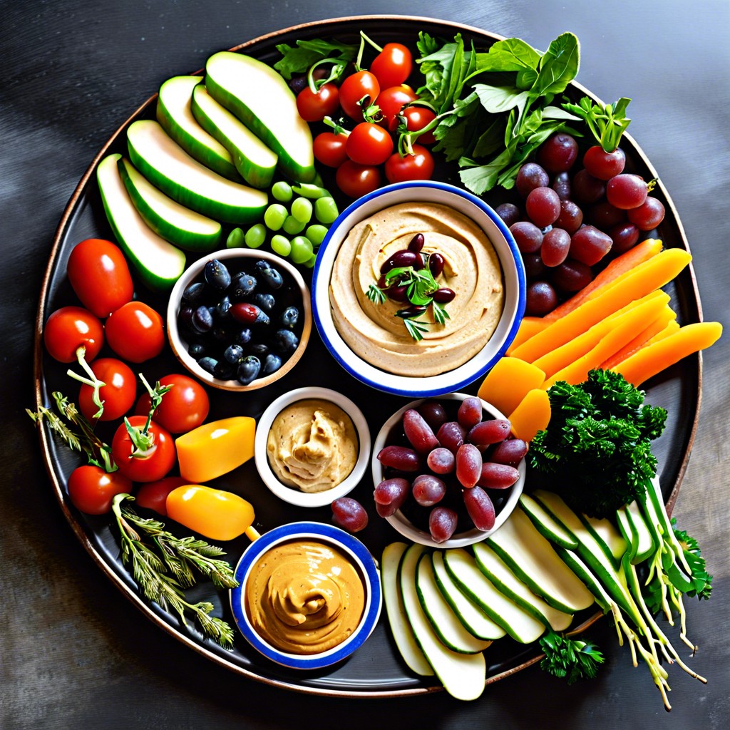 veggie and hummus board