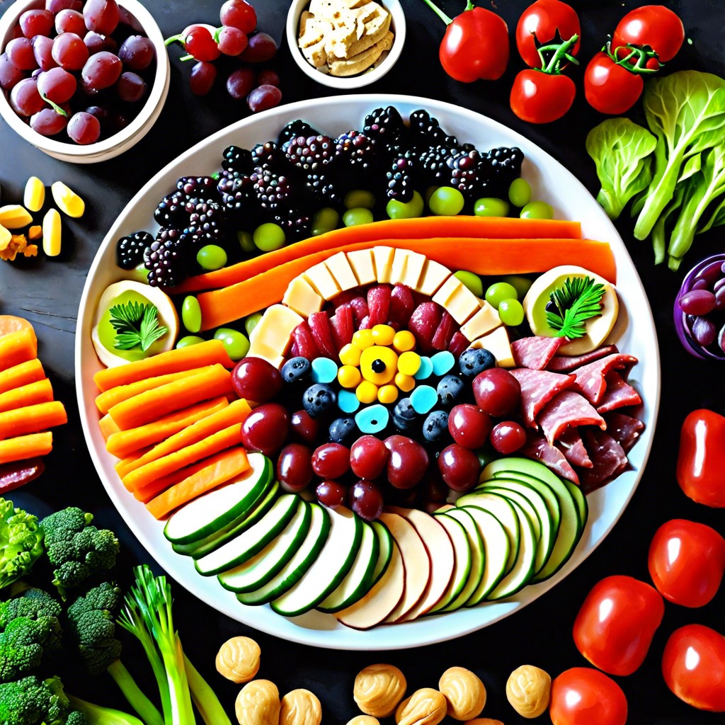 veggie rainbow platter