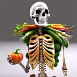 veggie skeleton lay out cut vegetables in the shape of a skeleton perfect for dipping