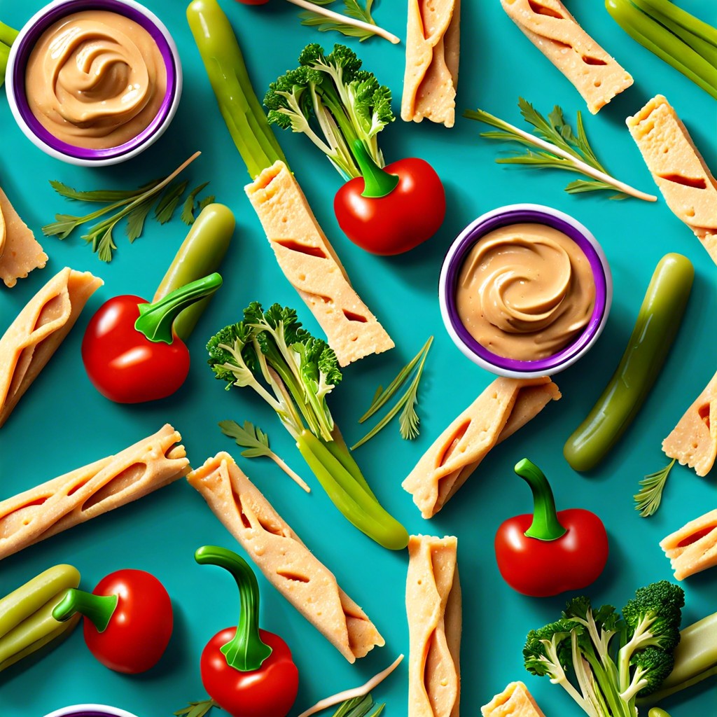 veggie sticks with hummus