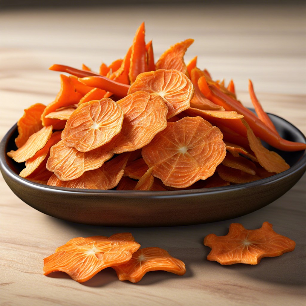 wasabi dusted carrot chips