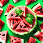 watermelon cubes with mint