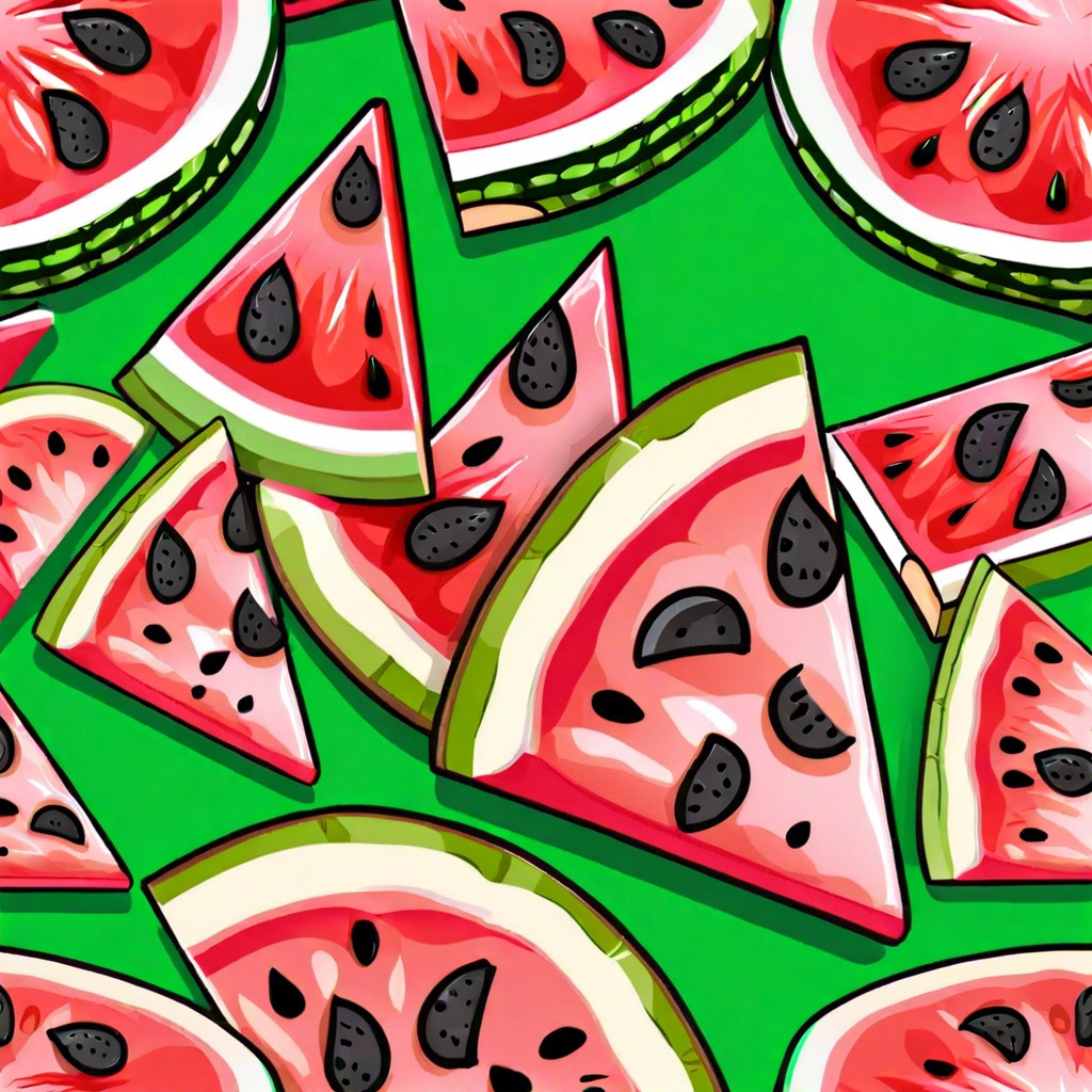 watermelon pizza slices