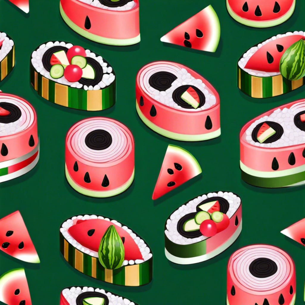 watermelon sushi rolls