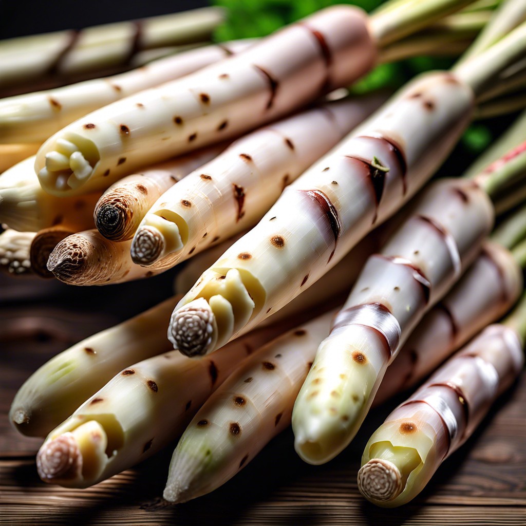 white asparagus spears