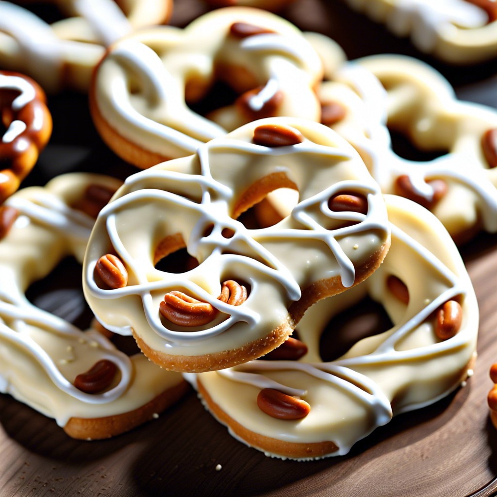 white chocolate covered pretzels