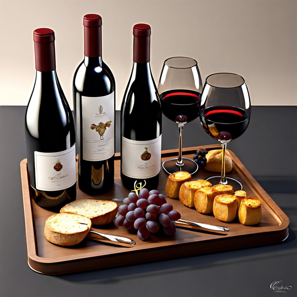 wine and tapas tray