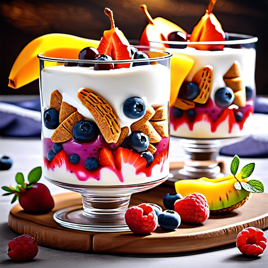 yogurt and fruit graham parfaits