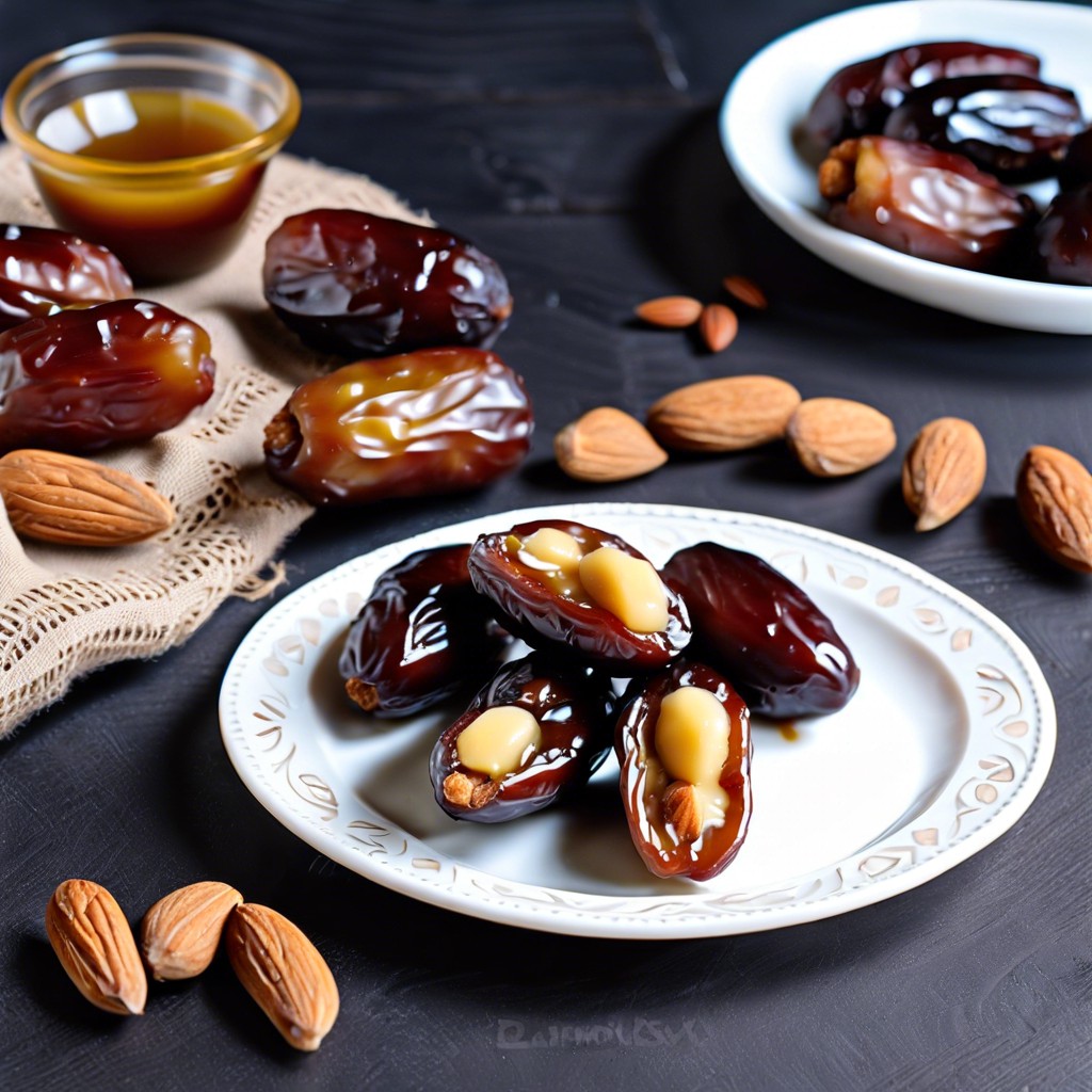 yogurt stuffed dates with almonds