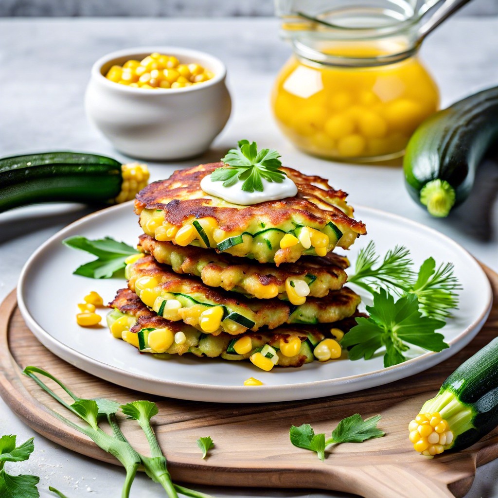 zucchini and corn fritters