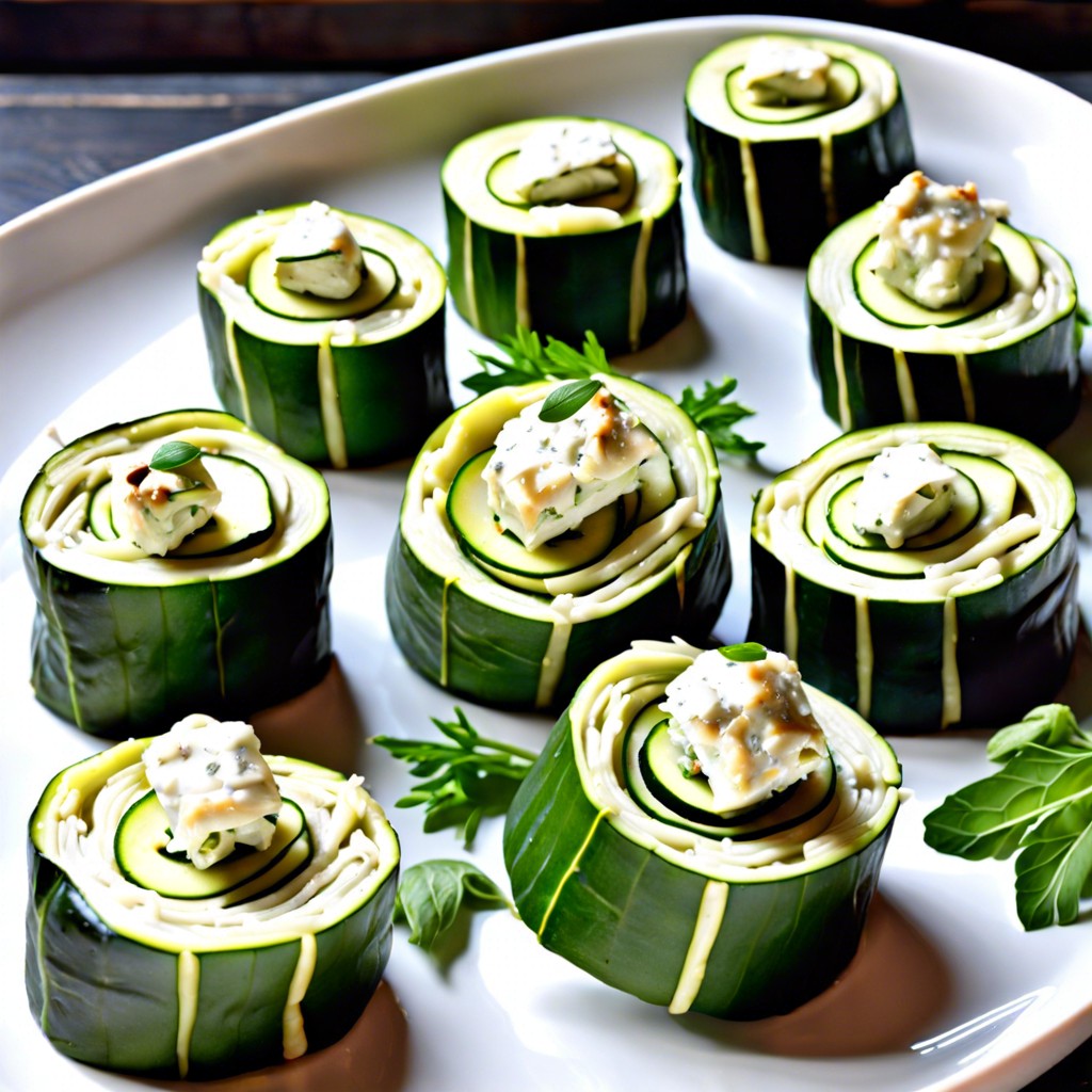 zucchini and goat cheese rolls