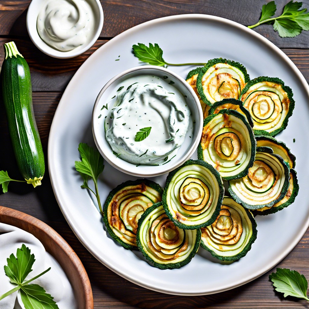 zucchini chips with dip