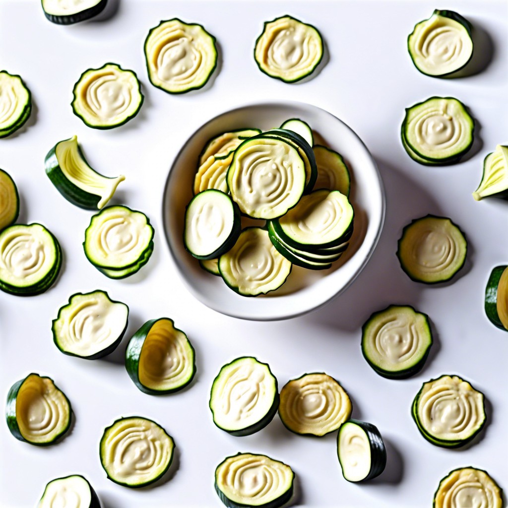 zucchini chips with ranch dip