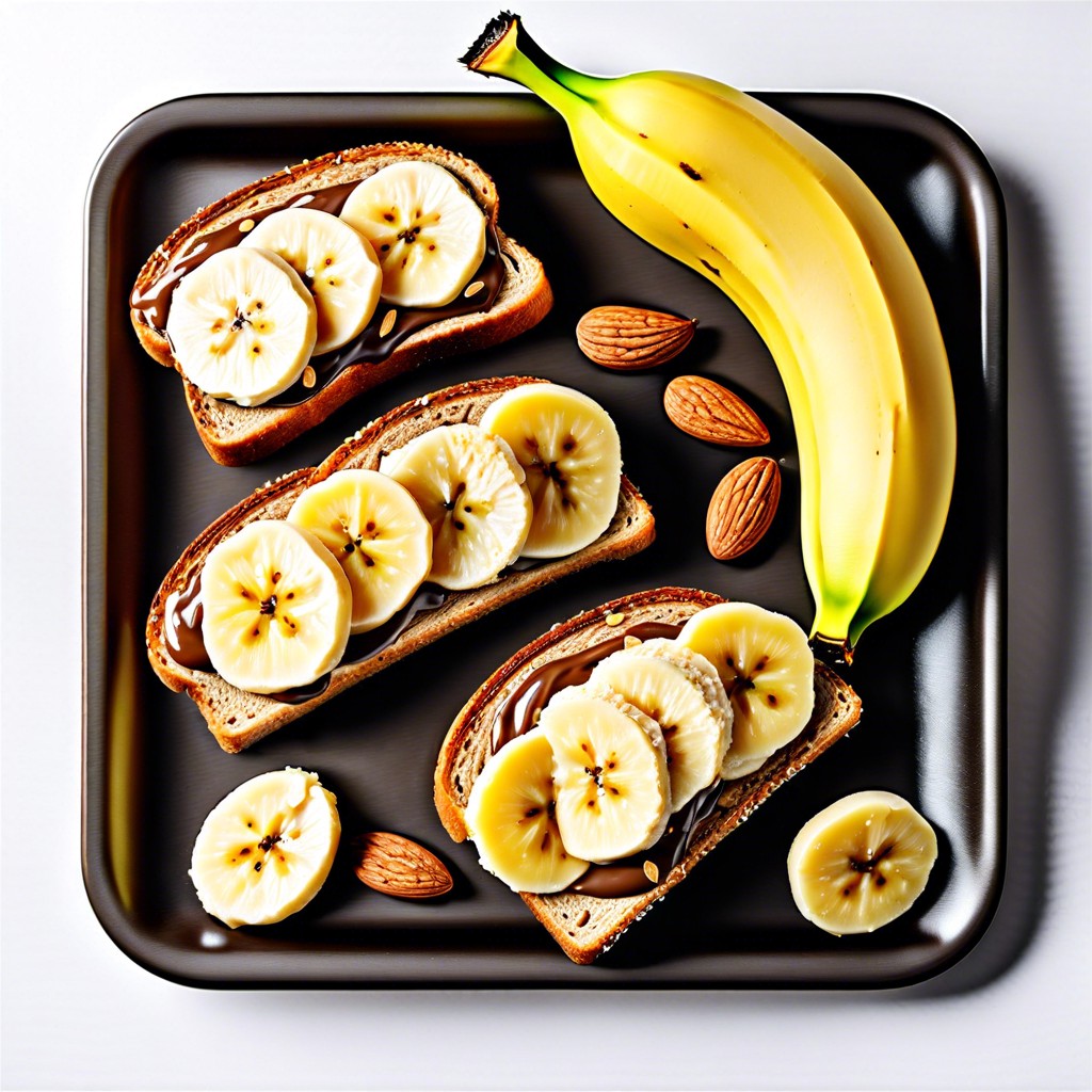 almond butter and banana toast