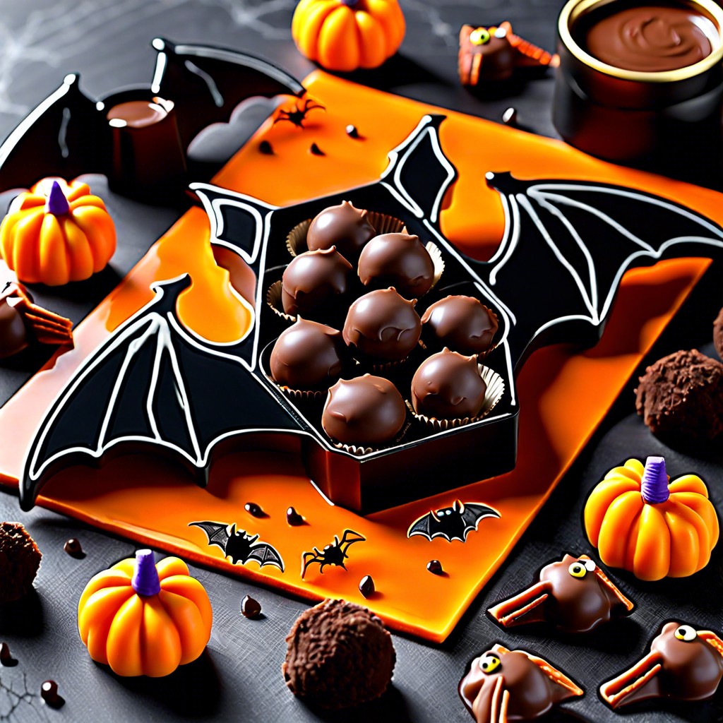 bat shaped chocolate truffles