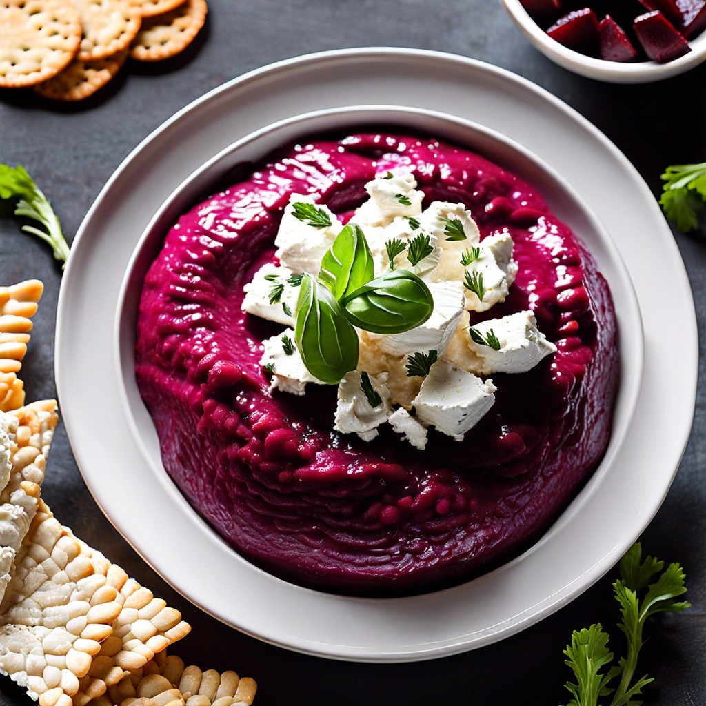 beet and goat cheese dip