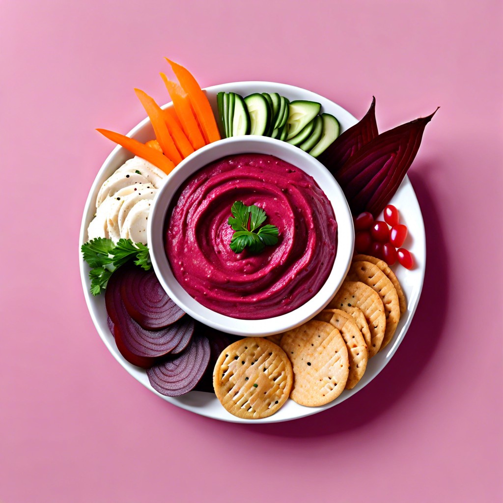 beet hummus dip