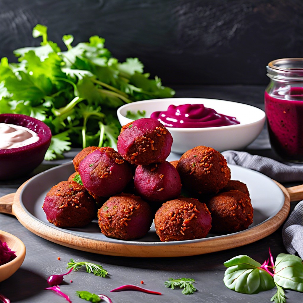 beetroot falafel bites