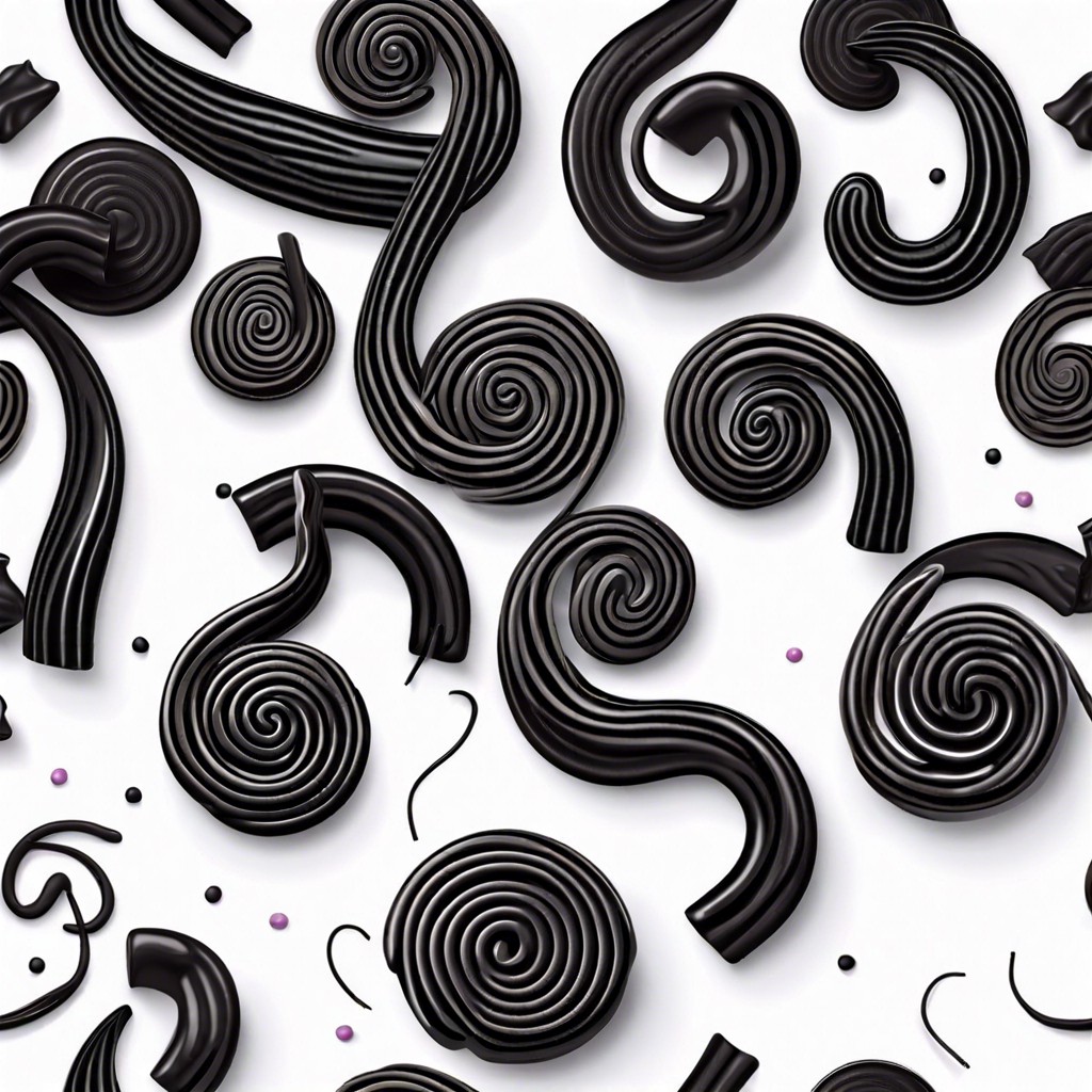 black licorice spirals
