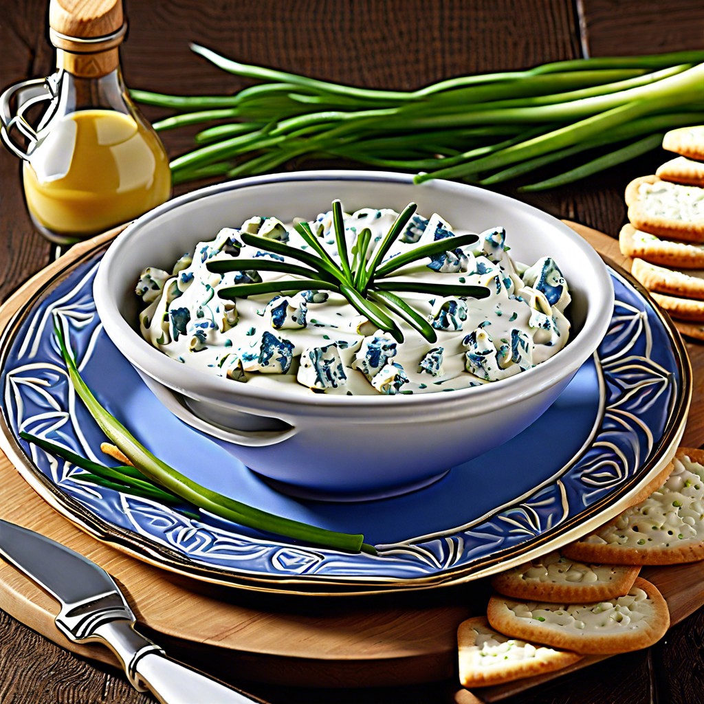 blue cheese and chive dip