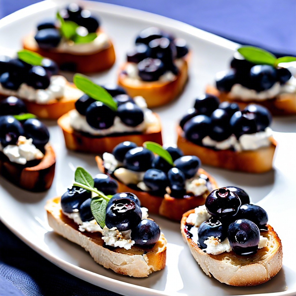 blueberry and goat cheese crostini