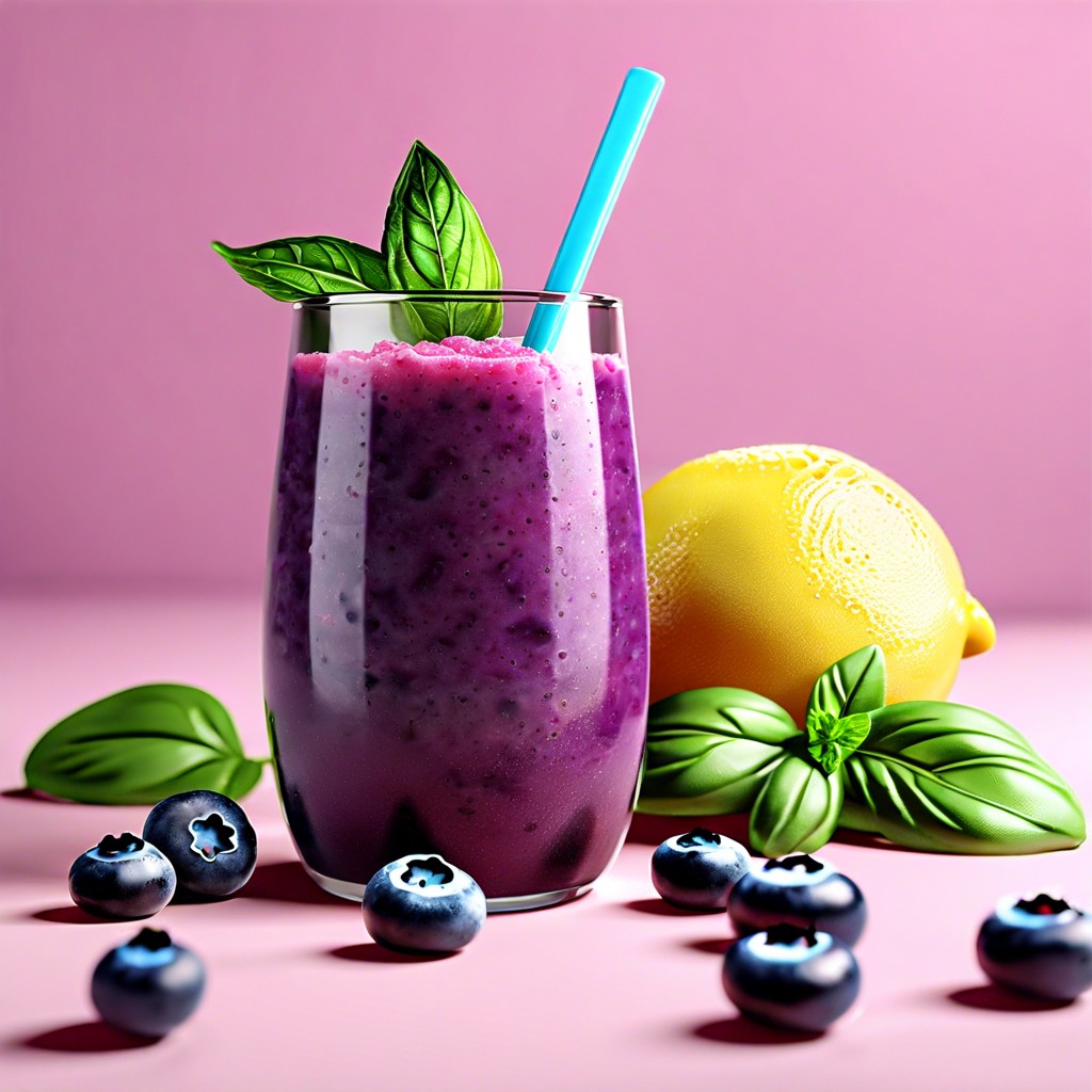 blueberry basil lemonade slushies