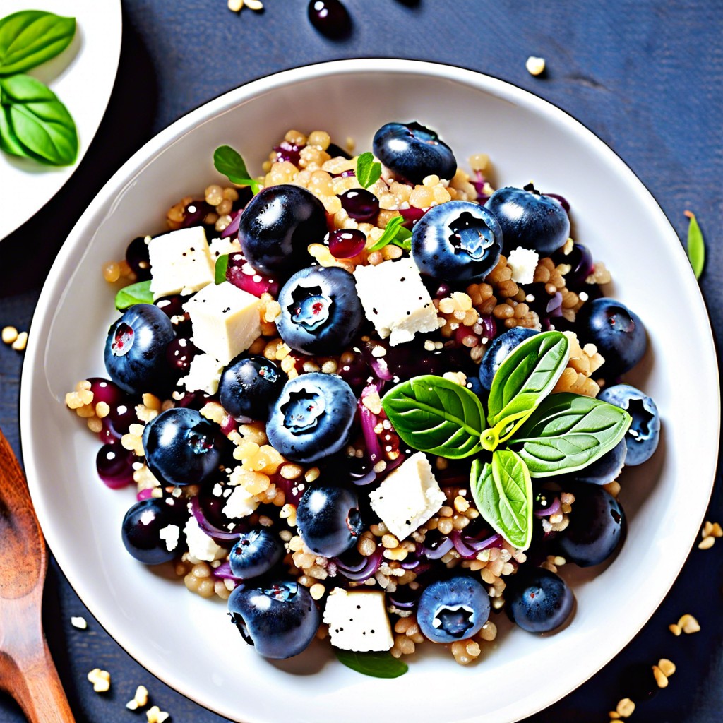 blueberry quinoa salad with feta