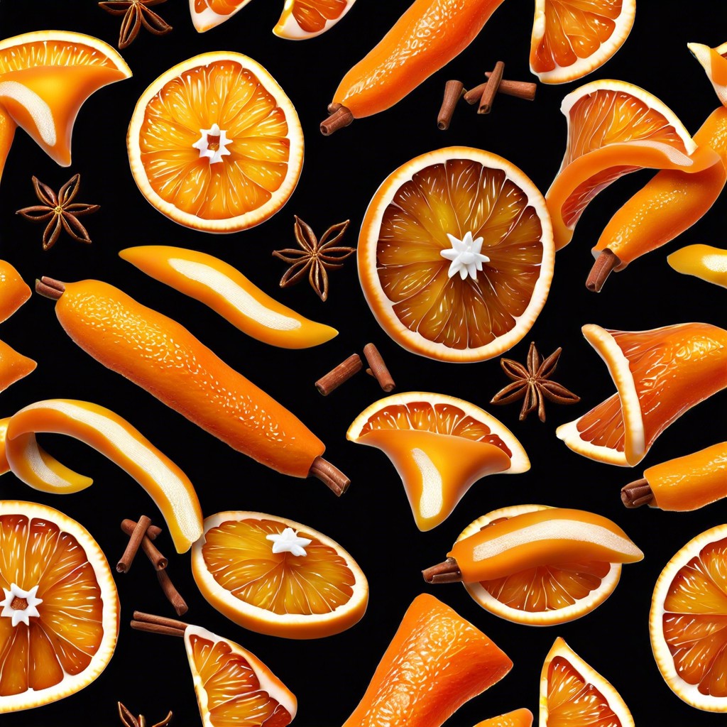 candied orange peel garnishes