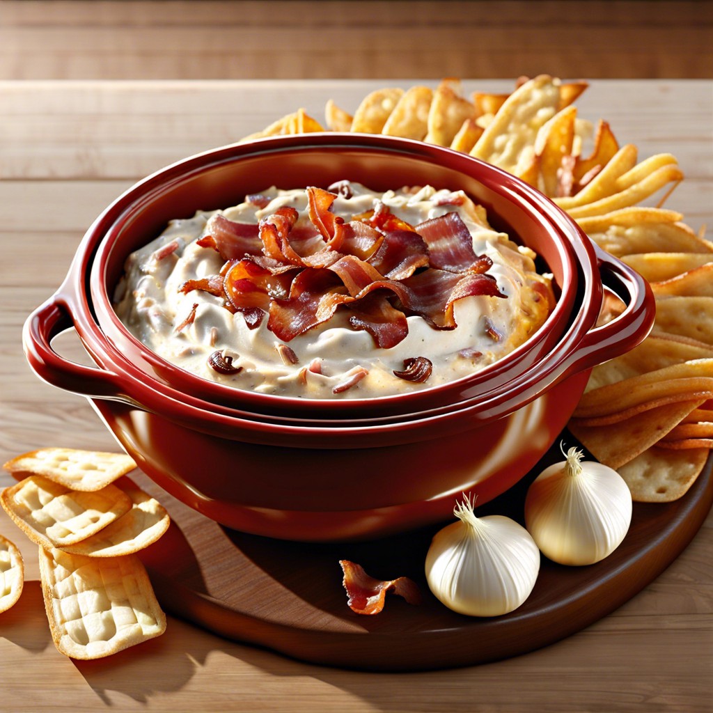 caramelized onion and bacon dip