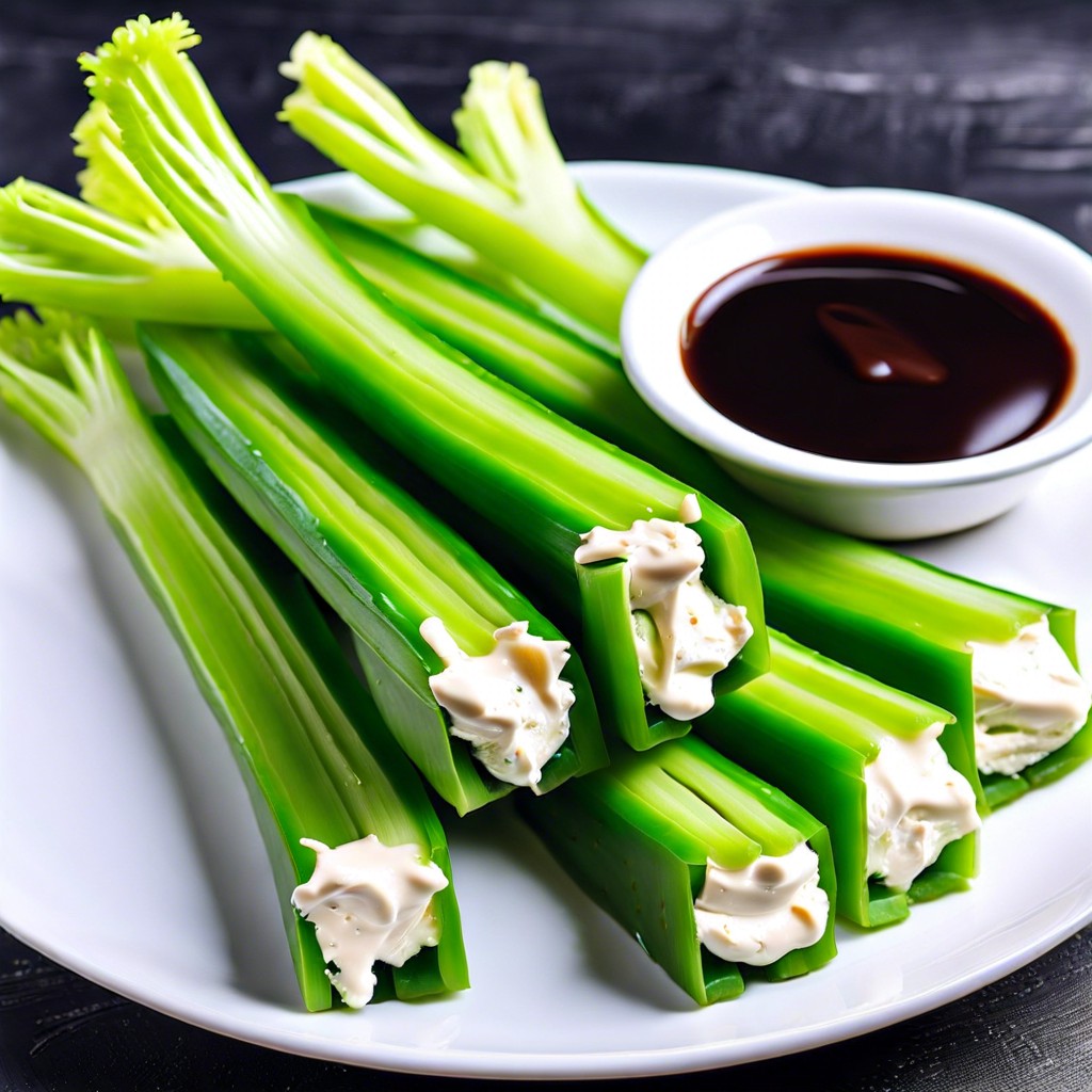 celery sticks with cream cheese