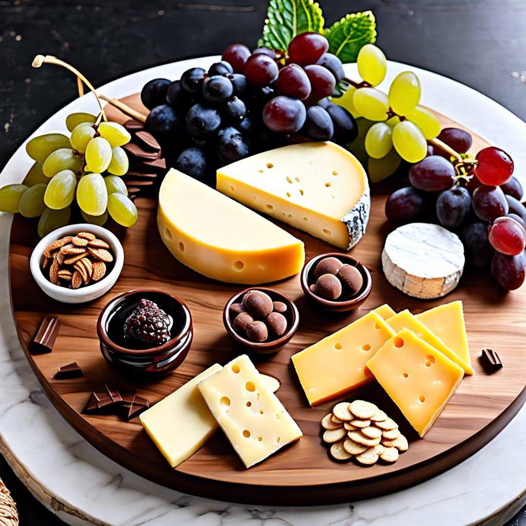 cheese and chocolate pairing board