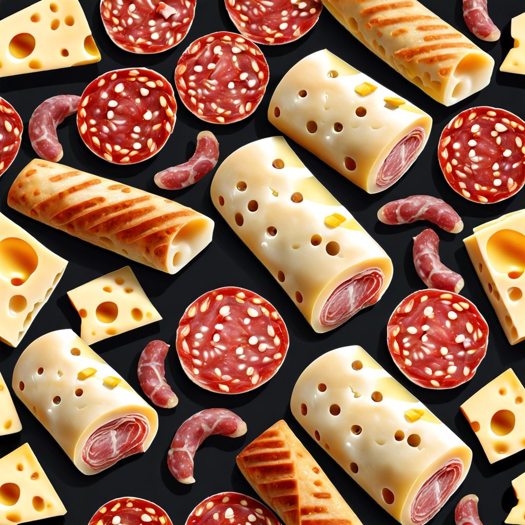 cheese and salami roll ups