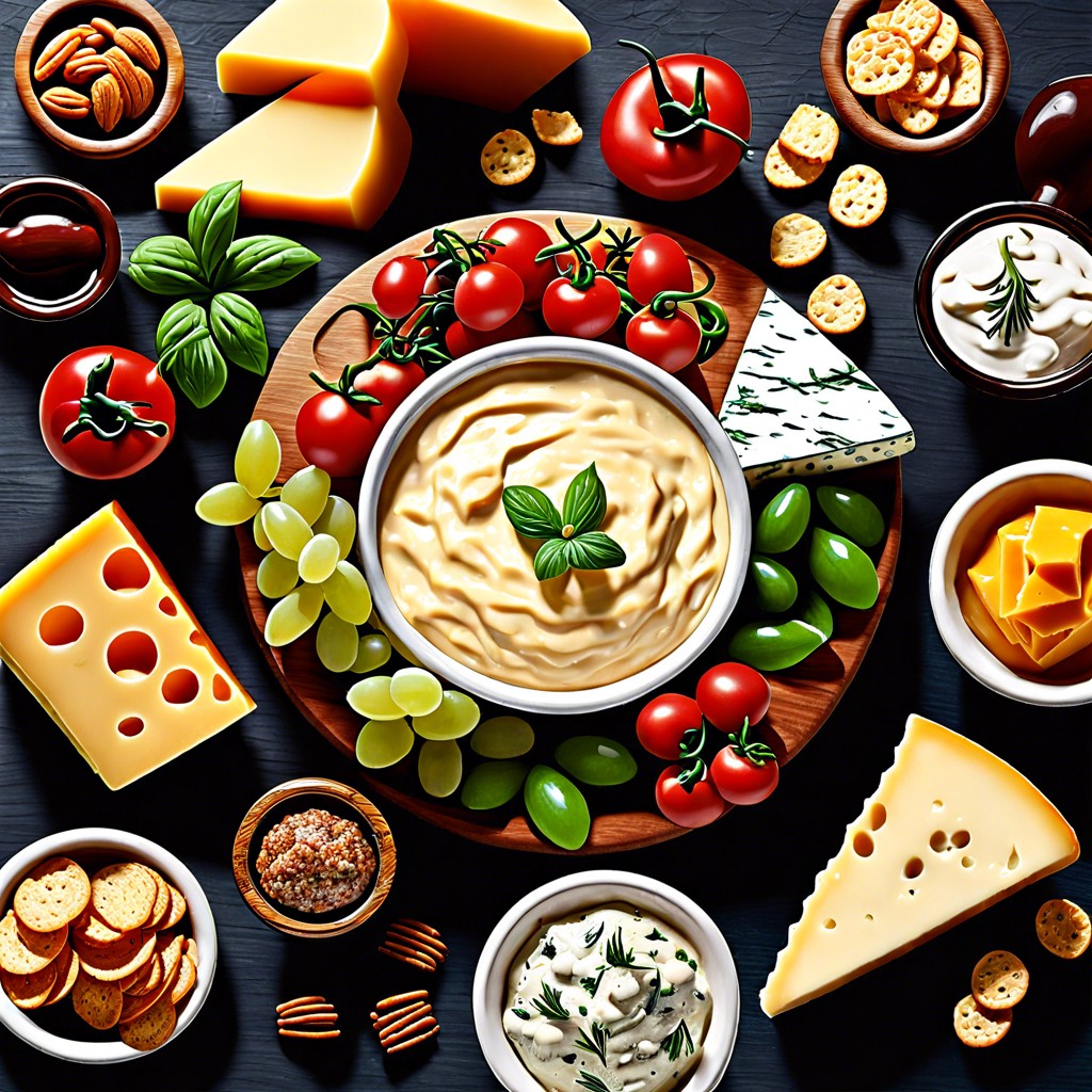 cheese lovers dip board