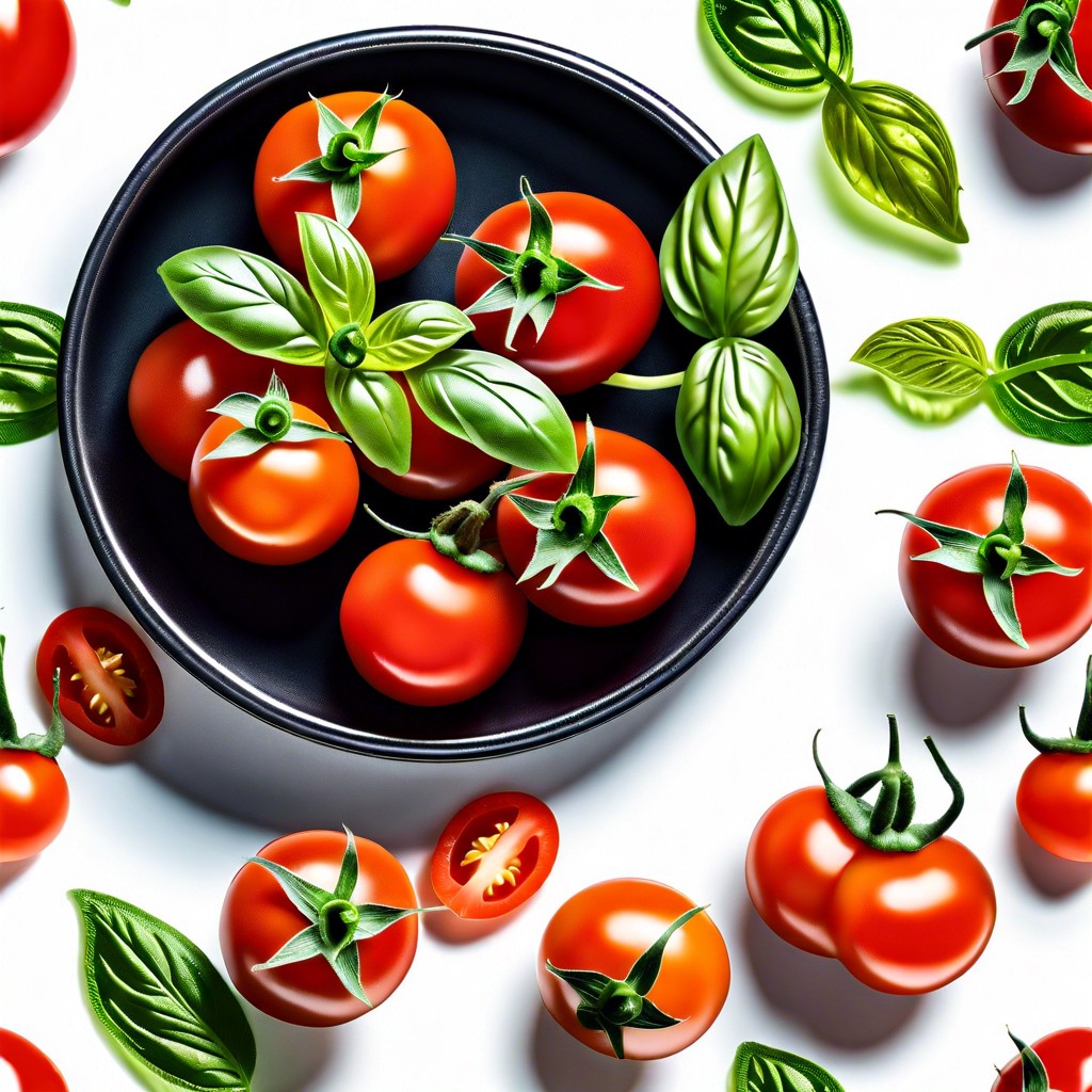 cherry tomatoes with basil pesto