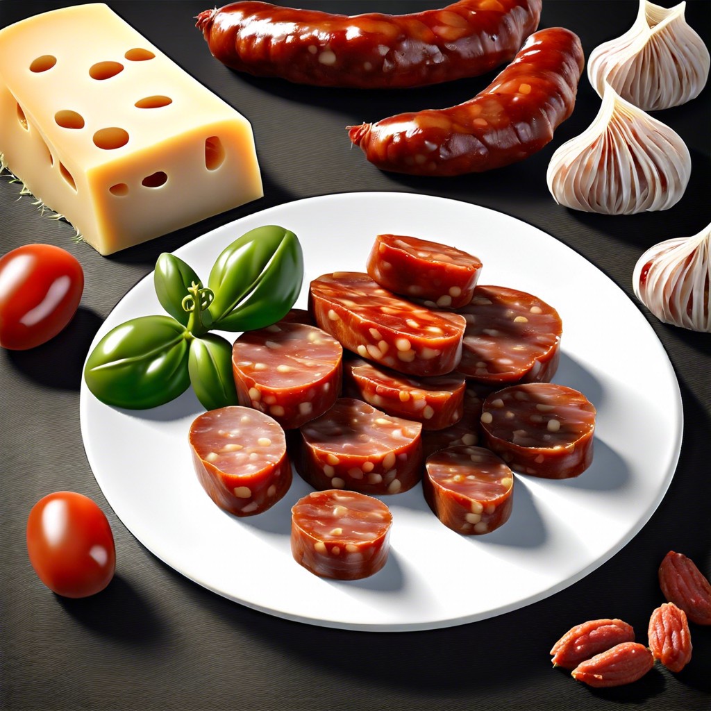 chorizo with manchego chunks