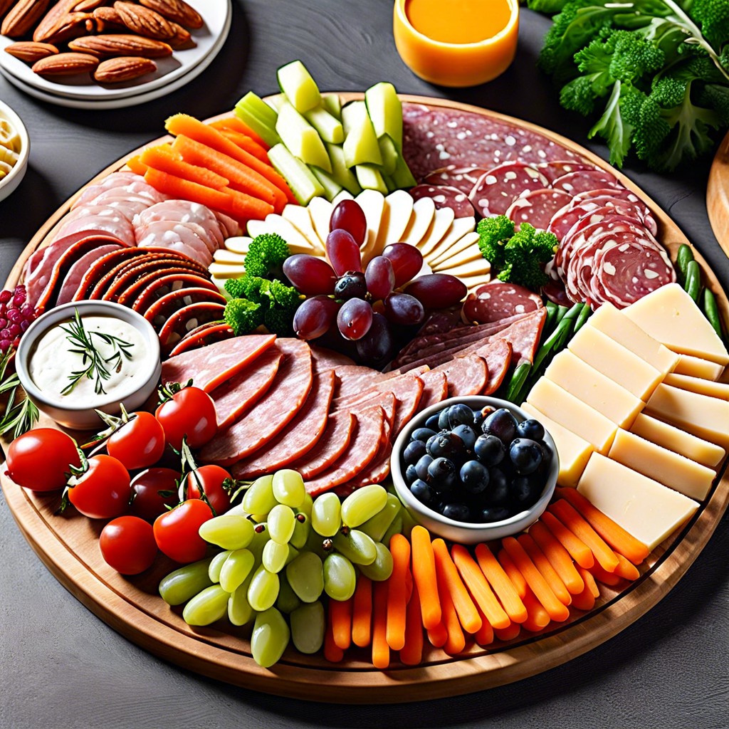 colorful crudites platter