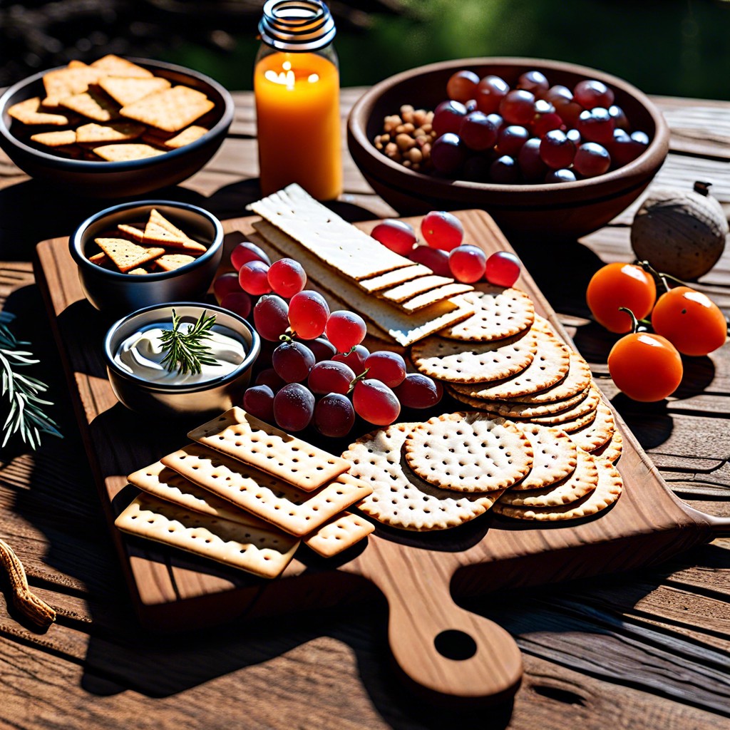 crackers herb butter cherry tomatoes