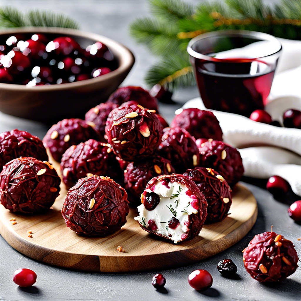 cranberry goat cheese balls