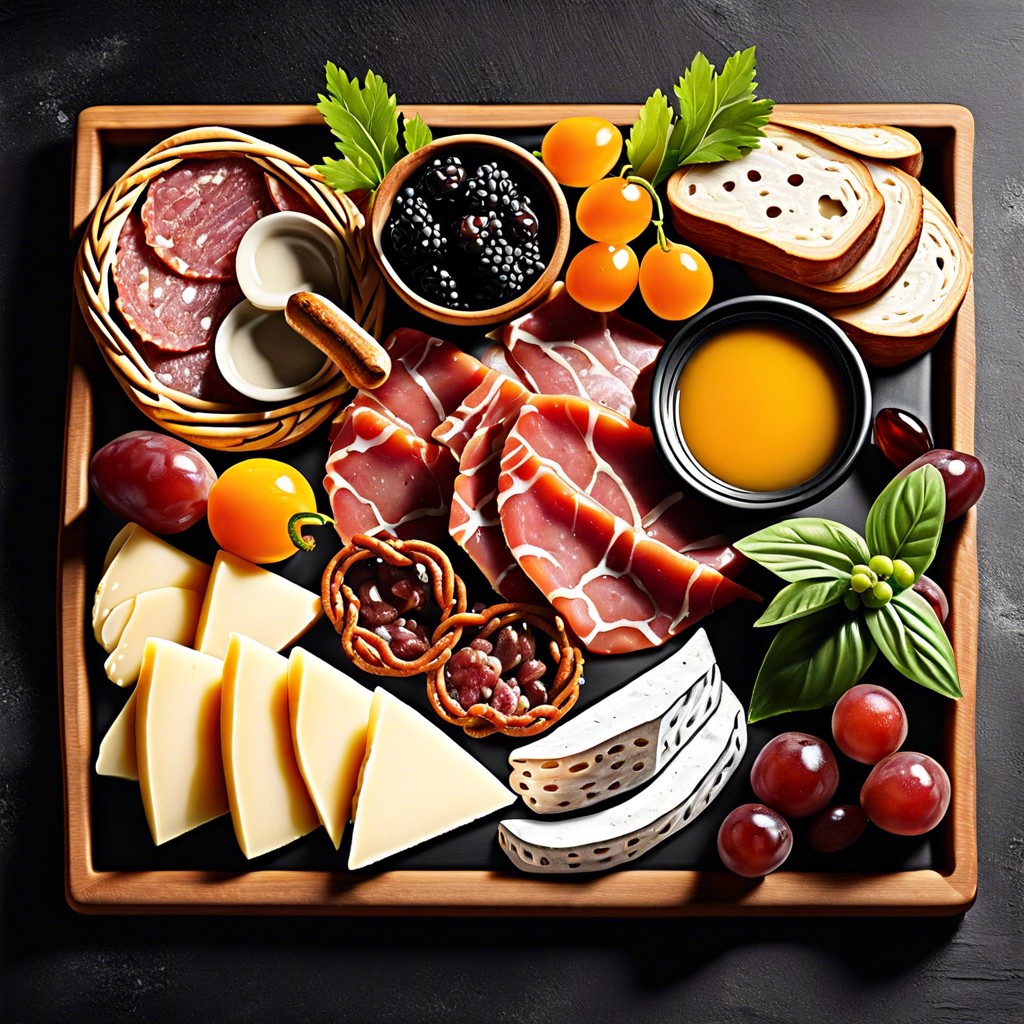 create charcuterie boards featuring international cuisines