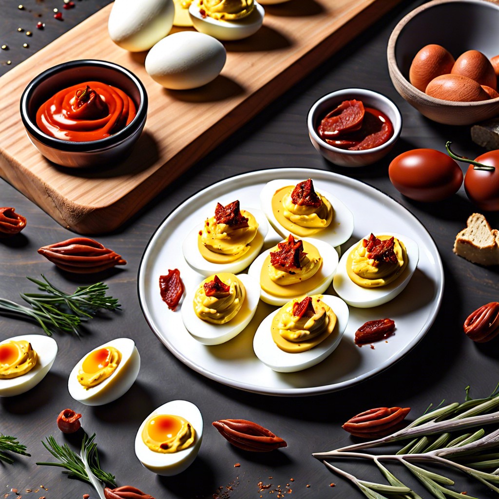 deviled eggs with paprika