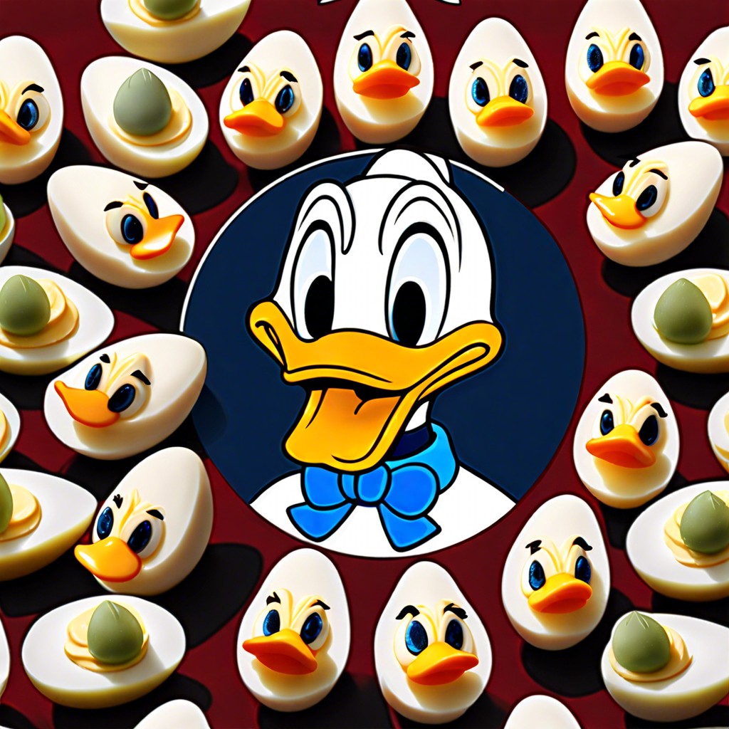 donald duck themed deviled eggs