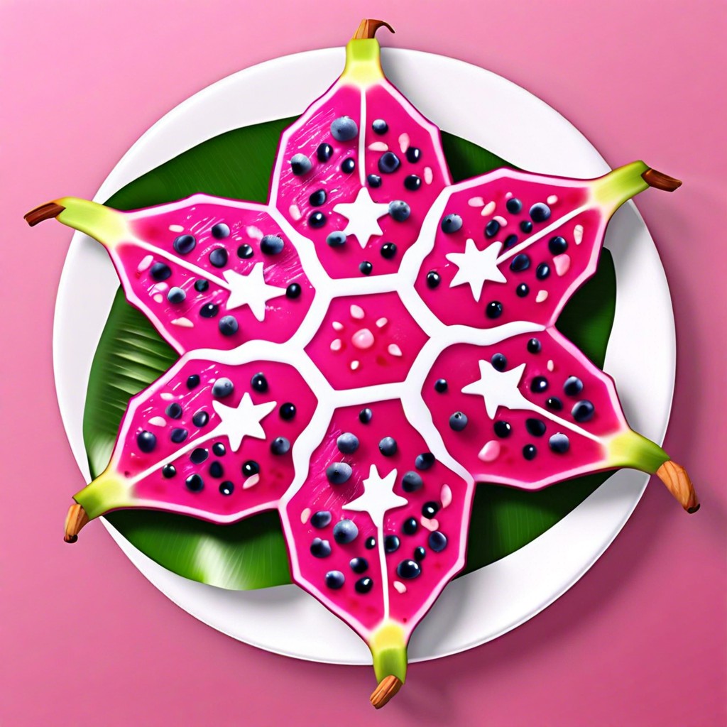 dragon fruit snowflakes