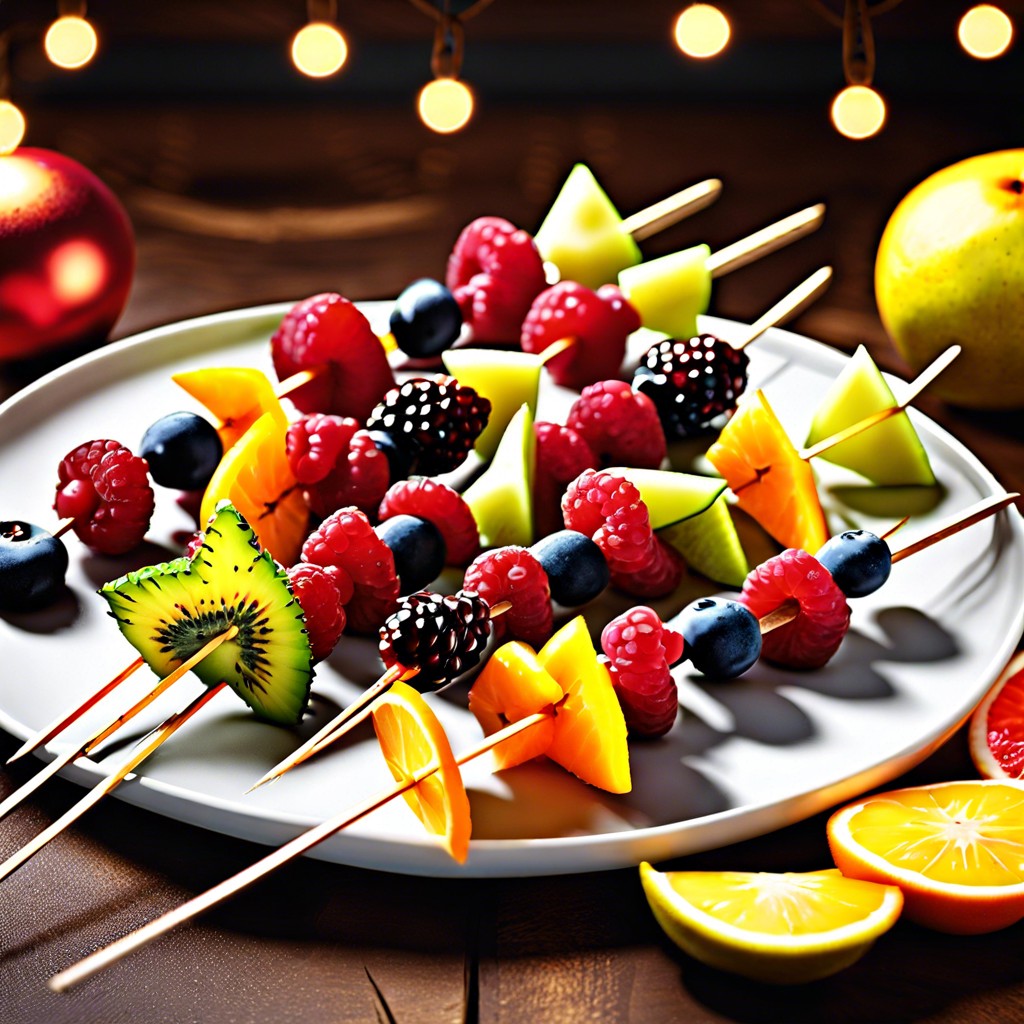 festive fruit skewers