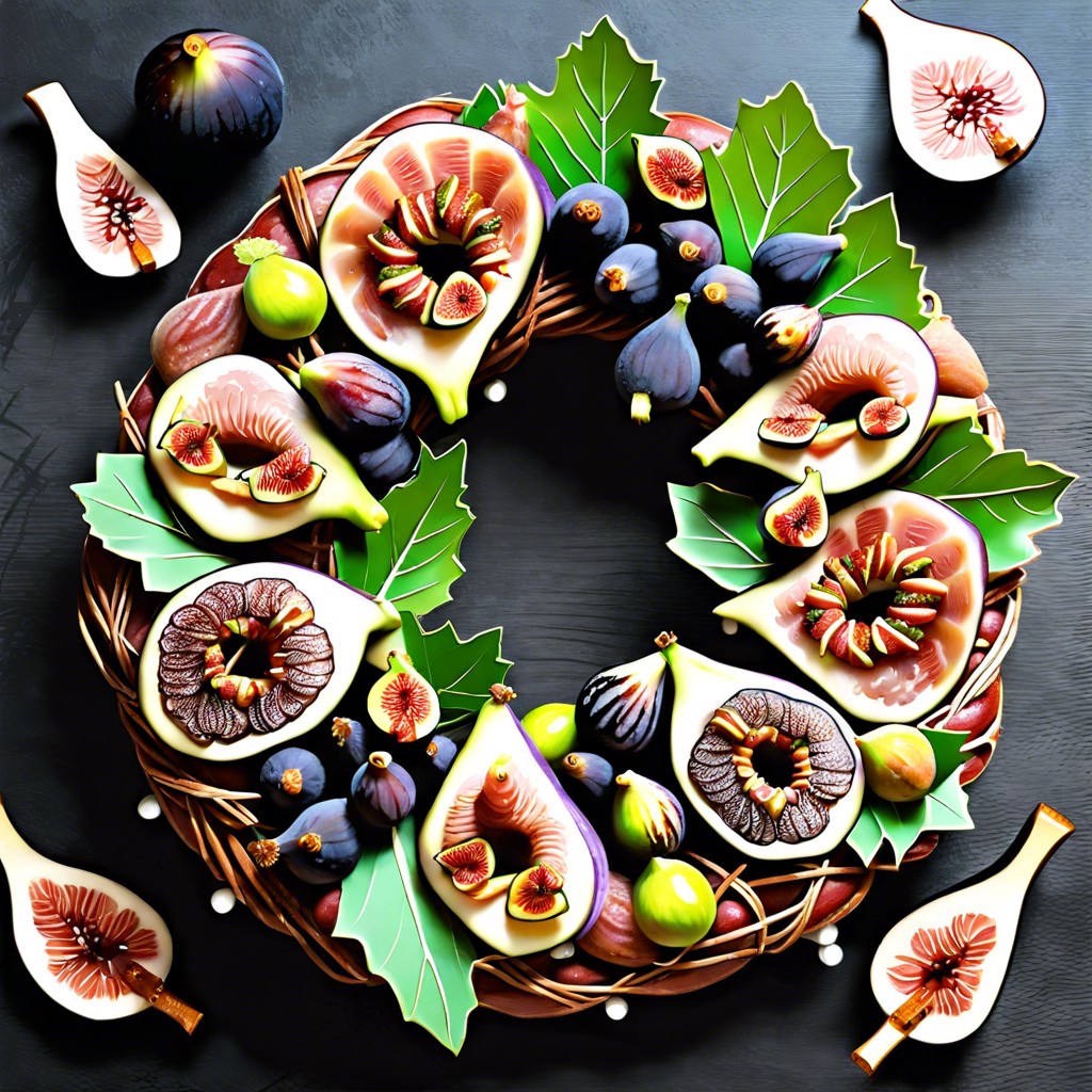 fig and prosciutto wreath