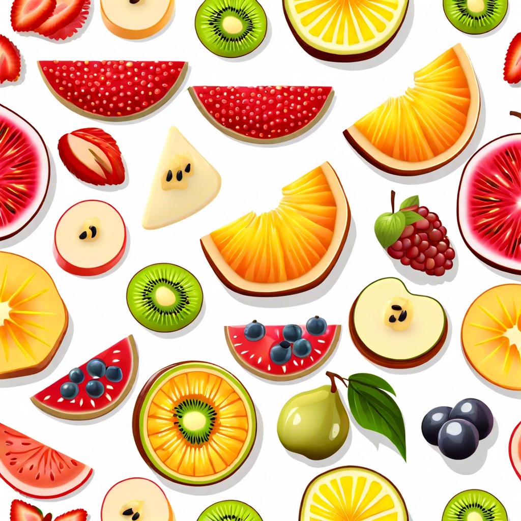 fresh fruit slices