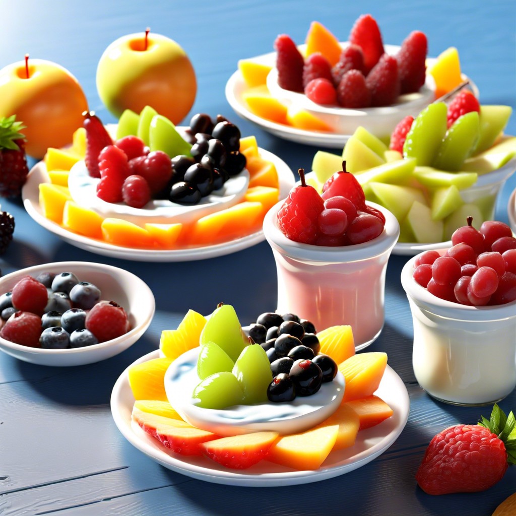 fruit and yogurt dippers