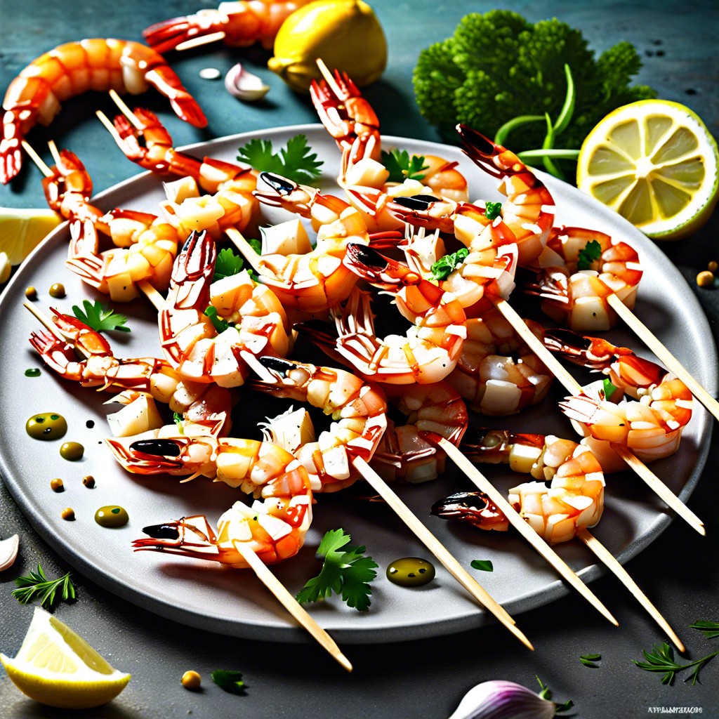 garlic butter shrimp skewers