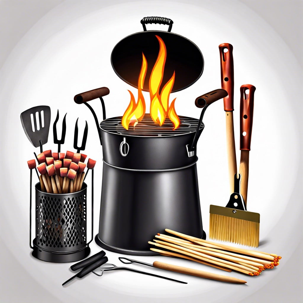 gather materials charcoal chimney starter matches or lighter grill tools