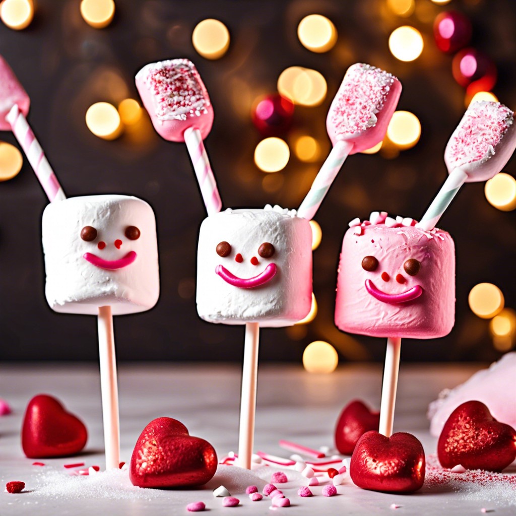 glittery marshmallow pops