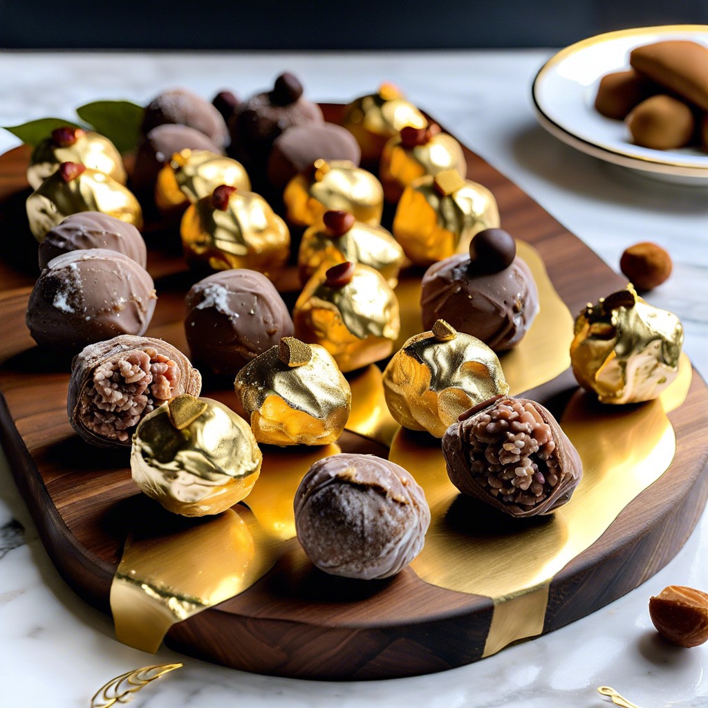 gold dusted truffles